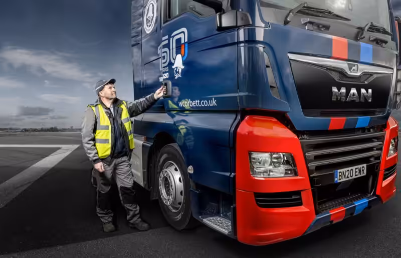 Industrial photography of corporate vehicle