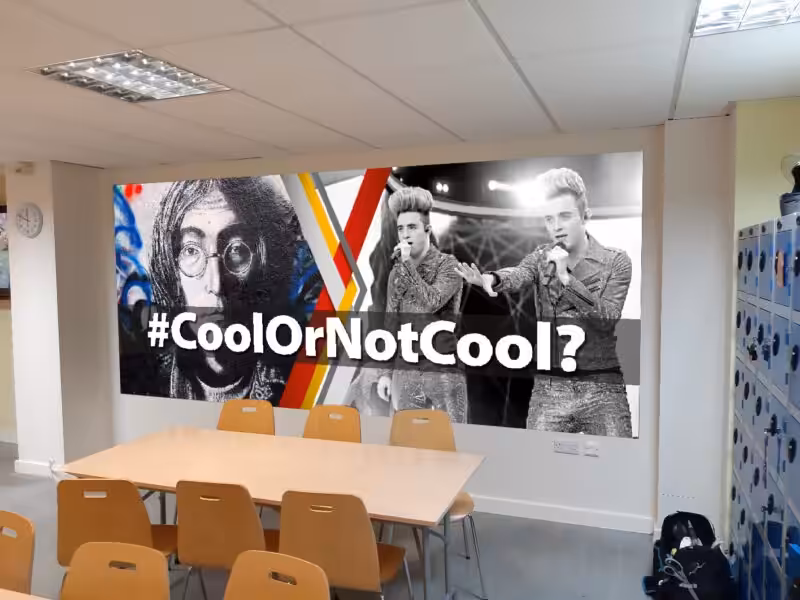 Wall art installation fully designed and managed by S2F.
