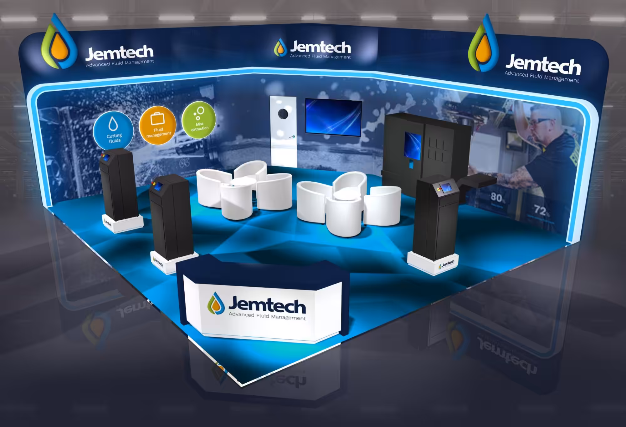 Creativity in marketing - Jemtech exhibition stand