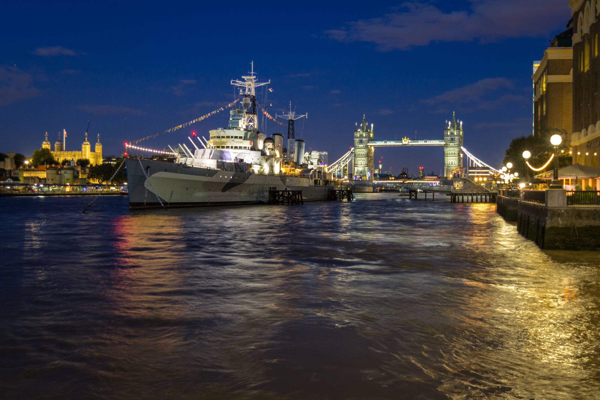 How to segment defence buyers - HMS Belfast on the River Thames
